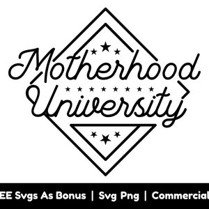 File Png Svg dell'Università della maternità, Mama Shirt Design Svg, Mamma Svg, Vita della mamma Svg, Festa della mamma Svg, Divertente Mama Svg