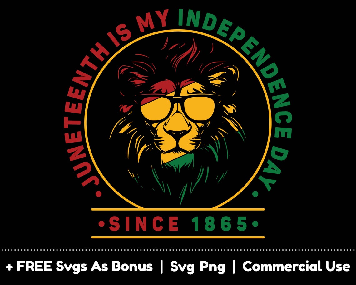 Juneteenth is My Independence Day Svg PNG File, Since 1865 Svg, Black ...