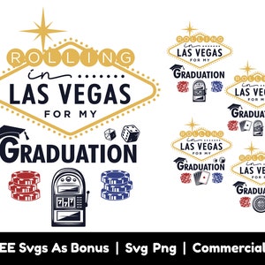 Fichiers Svg Png drôle de chemise de remise des diplômes de Vegas, loterie Svg de remise des diplômes à Las Vegas, Svg de jeux de casino