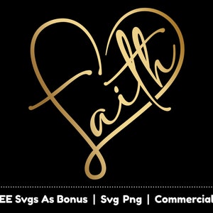 Foi écrite dans un coeur Svg, PNG doré pour sublimation, Christian Svg Png fichiers, chemise religieuse Design Svg