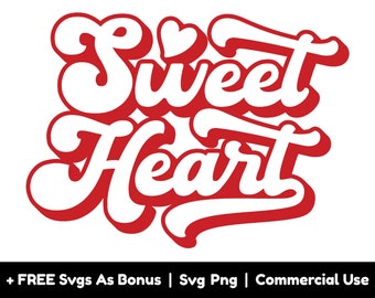 Sweet Heart SVG PNG Files, Valentines Day Gift Svg, Png Files For Sublimation, SVG For Shirts