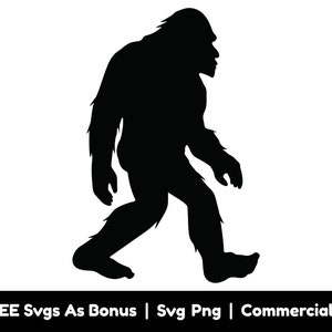 Bigfoot Walking Svg Png Files, Sasquatch Silhouette Svg, Sibling Svg, Believe Bigfoot Svg Png, Big Foot Silhouette Svg