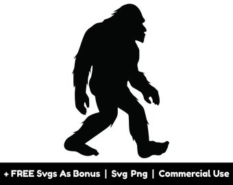 Bigfoot Walking Svg Png Arquivos, Sasquatch Silhouette Svg, Irmão Svg, Believe Bigfoot Svg Png, Big Foot Silhouette Svg