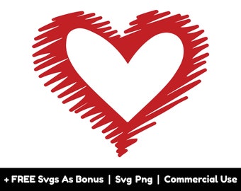 Doodle Heart Clipart Image Svg, Design de camiseta do Dia dos Namorados Arquivos SVG PNG, Arquivos Png de amor para sublimação