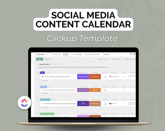 Social Media Content Calendar ClickUp Template (PDF)