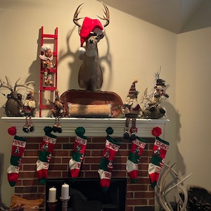 Hand knitted Christmas Stockings, personalized