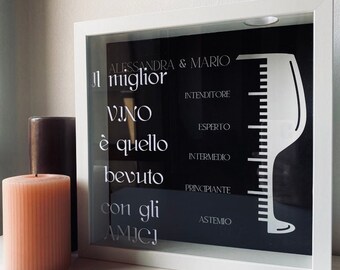 Cornice contenitore tappi led personalizzata - idea regalo - regalo compleanno - regalo anniversario - regalo personalizzato - regalo vino