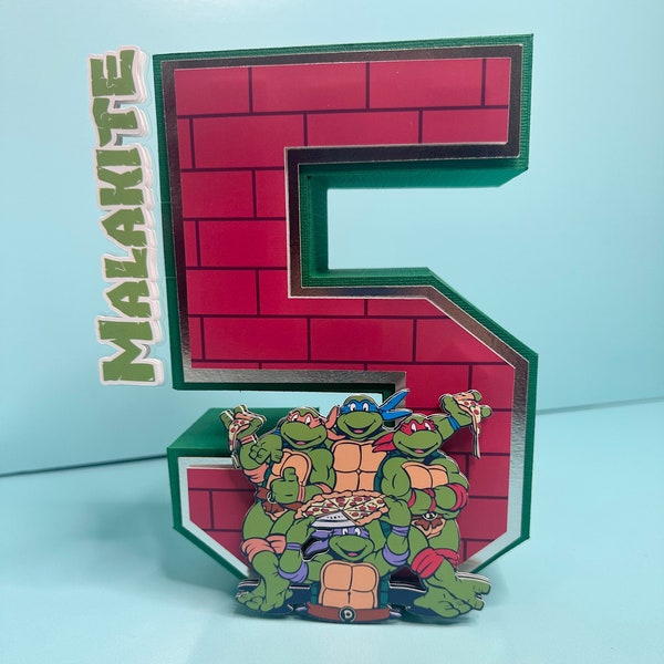 Ninja Turtles 3D Number | Custom 3D Number