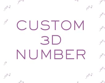 Numéro 3D personnalisé