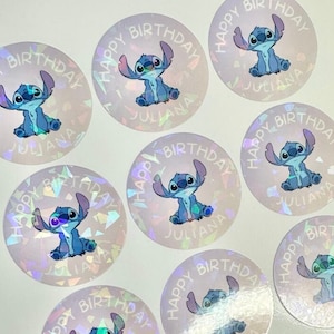 Custom Stickers | Stitch Birthday  | Lilo & Stitch Birthday Party