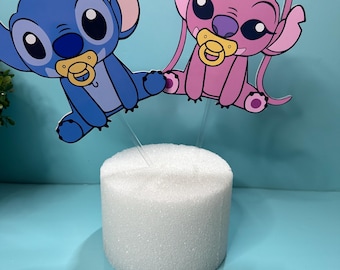 Point personnalisé et centre de table ange | Décoration de fête prénatale recto-verso