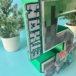 Custom 3D Number | Mine Theme | Pixel Party