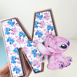 Stitch and Angel | Letras 3D Stitch and Angel | Letras 3D | Letra 3D personalizada