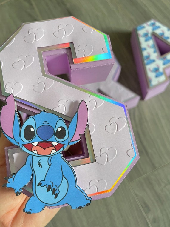 Stitch letras 3D / fiesta de cumpleaños de Stitch / decoración de cumpleaños  de Lilo & Stitch / decoración de fiesta de cumpleaños / carta 3D  personalizada -  México