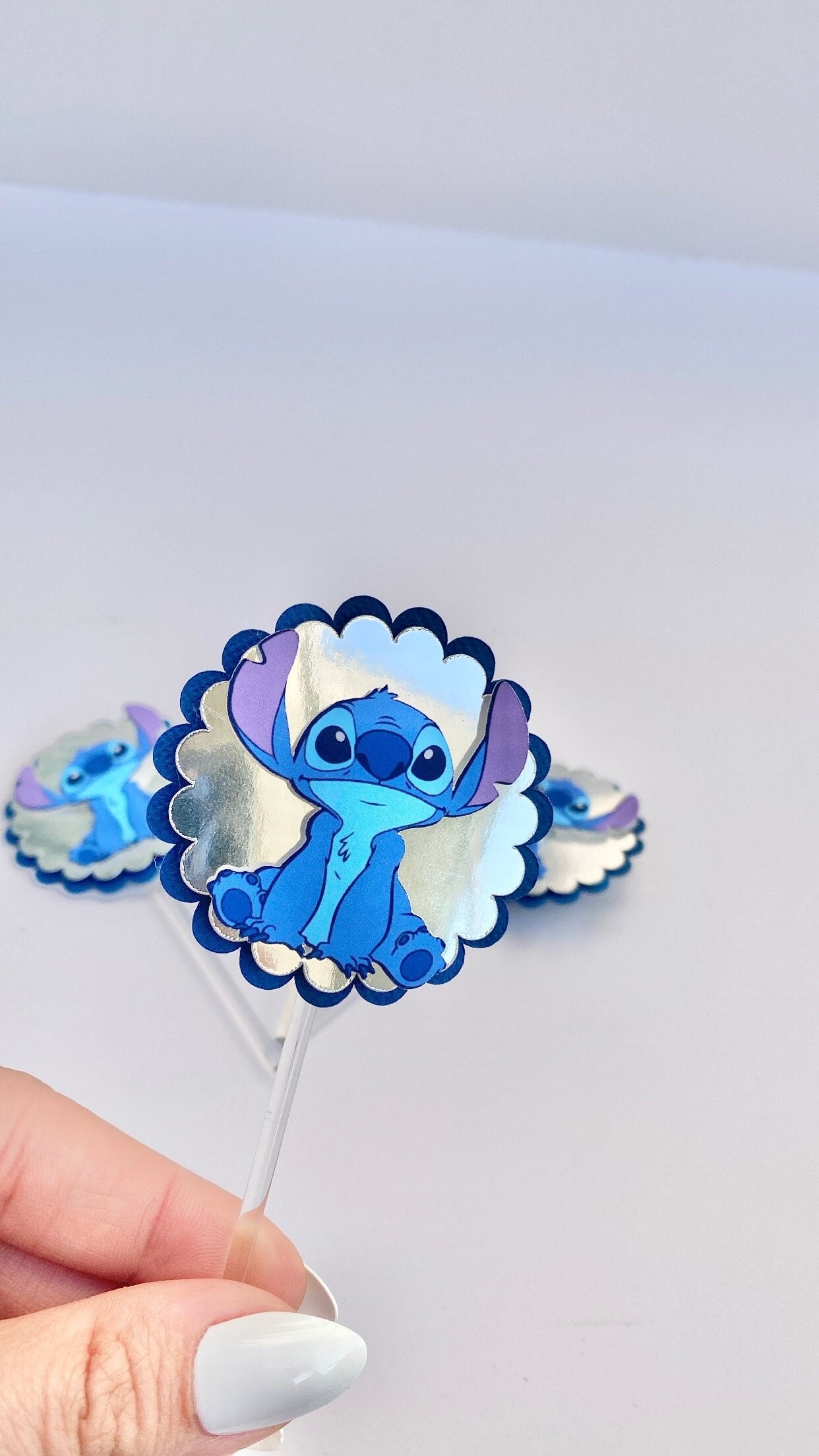 Stitch Cupcake Toppers | Stitch Birthday | Lilo & Stitch Birthday Decoration | Birthday Party Decor | Cupcake Toppers
