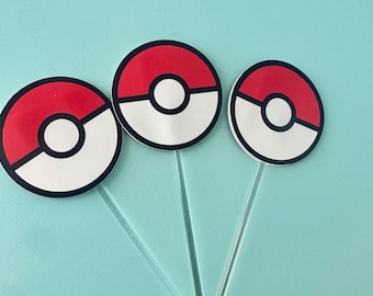 Pikachu Cupcake Topper l Custom Cupcake Topper | Birthday Party Decor |  Cupcake topper