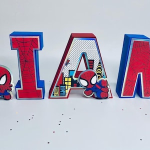 SPIDEY 3D Letters | Spidey Birthday | Custom 3D Letter