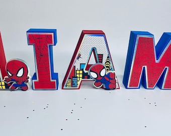 SPIDEY 3D-letters | Spidey-verjaardag | Aangepaste 3D-letter