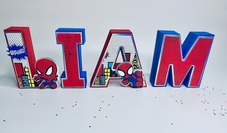 SPIDEY 3D Letters Spidey Birthday Custom 3D Letter - Etsy Canada