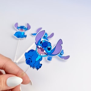 Stitch Cupcake Toppers | Stitch Birthday | Lilo & Stitch Birthday Decoration | Birthday Party Decor | Cupcake Toppers