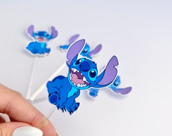 Stitch Cupcake Toppers | Stitch Birthday | Lilo & Stitch Birthday Decoration | Birthday Party Decor | Cupcake Toppers