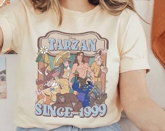 Vintage Tarzan Since 1999 Shirt, Tarzan And Jane Shirt, Disney Aesthetic Shirt, Disneyland Shirt, Disney World Shirt, Disney Trip Shirt