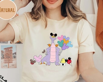 Disney Cute Figment Ice Cream Shirt, Disney Pooh Shirt, Figment Mickey Ear Balloon Shirt, Figment And Snacks Shirt, Disney Trip Shirt