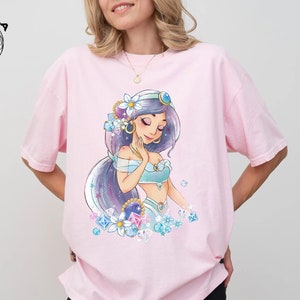 Disney Jasmine Princess Shirt, Jasmine Disney Shirt, Jasmine Watercolor T-shirt, Alladin Princess Shirt, Cute Jasmine Tee