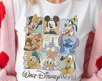 Walt Disneyworld Retro Shirt, Vintage Disney World Tee, Mickey and Friends Vacation T-Shirt, Disney 2026 Trip Outfit