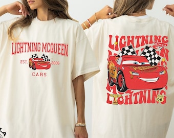 Light McQueen Comfort Colors Shirt, Disney Cars Shirt, Car Pixar Shirt, McQueen Shirt, Disney Cars Land Shirt, Disneyland Family Shirts