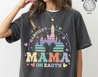 Happiest Mama On Earth Shirt, Matching Mouse Ears Shirt, Best Day Ever Shirt, Matching Family Trip Shirts