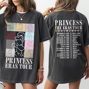 2 side Princess The Eras Tour Shirt, Princess Tour Shirt, Vintage Disney Shirt, Disney Princess Shirt, Princess Eras Tour Shirt