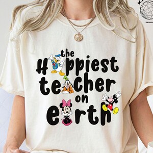 Happiest Teacher On Earth Shirt, Disney Teacher Shirt, Teacher Gift, Cute Vacation Shirts For Teachers, Teacher Outfit