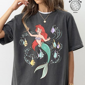Retro Vintage Ariel The Little Mermaid Shirt, Ariel Mermaid Shirt, Disney Princess Shirt, Vintage Retro Ariel Shirt, Ariel Flounder Shirt
