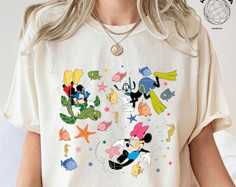 Mickey disney  beach time Shirt, Disney Summer Shirt, Mickey Minnie Mouse Beach Shirt, Summer Magic Mouse Shirt, Family Under the Sea Shirt