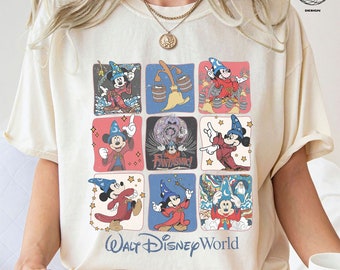 Retro Disney Mickey Fantasia Shirt, Mickey Mouse Magic Wizard Magical Retro Shirt, Fantasmic Hollywood Studios Trip Family Vacation Gift