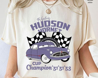 Fabulous Hudson Hornet Retro Cars Cup Champion Shirt, Doc Hudson Shirt,Disney Cars Shirt,Fabulous Hudson Hornet Shirt,Disney Cars land Shirt
