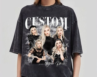 Custom Bootleg Rap Tee, Vintage Graphic 90s Tshirt, Custom Face Shirt, Custom Valentine Shirt, Custom Photo Shirt, Custom Girlfriend Shirt