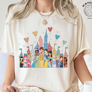 Retro Disney Princess Shirt, Watercolor Princess Shirt, Disney Trip T-Shirt, Disney Princess,Disneyworld Princess Gift,Magical Kingdom Shirt