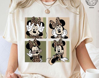 Minnie Mouse Safari Shirt, Animal Kingdom Shirt, Safari Mode Shirt, Leopard Minnie Shirt, Disney Family Vacation, Gift for Disney Trip