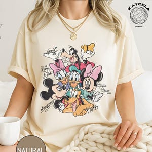 Retro Mickey and Friends Signatures Shirt, Magical Shirt, Disney Characters Tee, Disney Mouse Head Tee, Mickey & Co Gift, Disney Tee