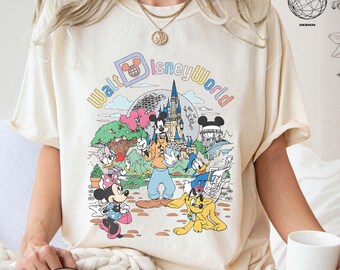 Retro Walt Disneyworld Comfort Colors Shirt, Vintage Disneyworld Shirt, Mickey And Friends Shirt, Retro Disney Shirt, Disney 2026 Trip