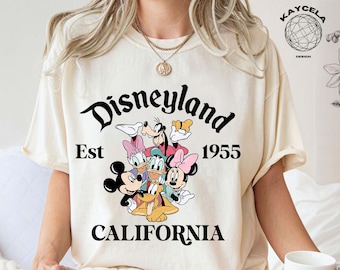 Retro Disneyland California Est 1955 Shirt, Disneyland Est 1955 Shirt, Disney Vacation Shirt, Mickey And Friends Shirt, Walt Disney Shirt