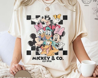 Vintage Mickey & Co Est 1928 Shirt, Mickey And Friends Shirt, Unisex Shirt, Crewneck Shirt, Disney Shirts, Disney Trip Shirt