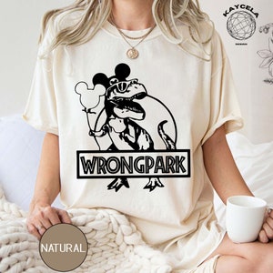 Disney Dinosaur Wrong Park Shirt, Disneyworld Cartoon Shirt, Tyrannosaurus Disney Tshirt, Disney Vacation Shirts, Theme Parks Tee