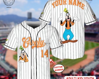 Custom DN Goofy Baseball Jersey, Custom Kid Youth Adult Mickey