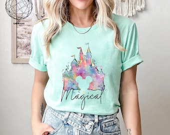 Disney Magic Kingdom Watercolor Shirt, Disney Castle Shirt, Disneyland Trip Shirt, Magic Kingdom Shirt