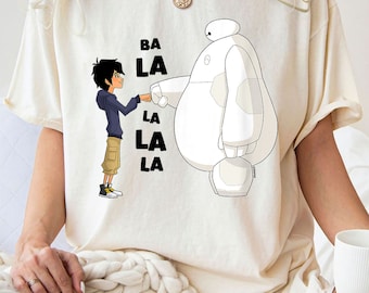 Baymax and Hiro Hamada Fist Bump Ba La La La La T-Shirt, Big Hero 6 Shirt, Disneyland Shirts, Disney Shirt, Disneyland Shirt