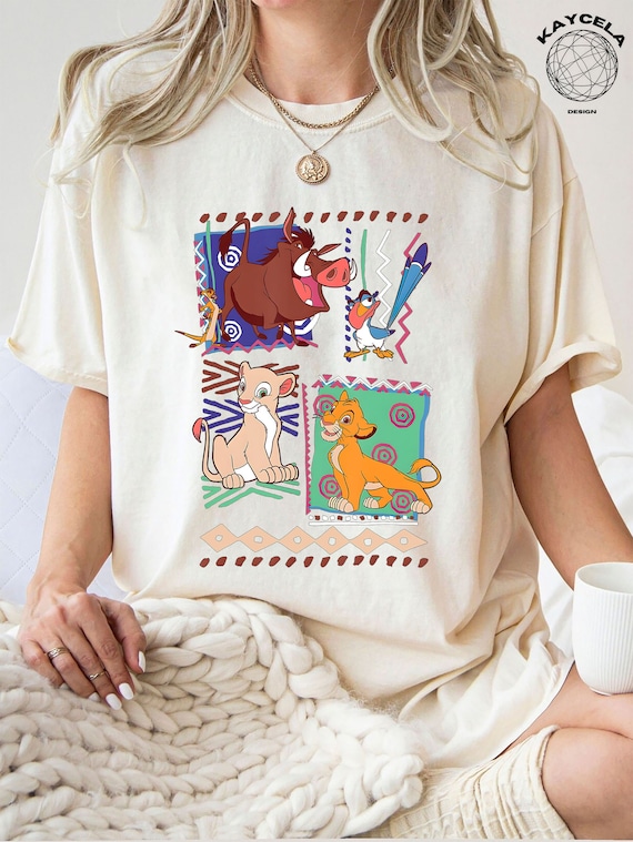 Vintage 90s Lion King Simba And Timon Shirt, The Lion King Shirt, Disney Comfort Color Shirt, Animal Kingdom Shirt, Timon Pumba Simba Shirt