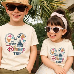 My first disney trip 2025 Shirt, Disney Family Matching Tee, Disney Trip 2025 Toddler Shirt, First Trip to Disney Sweater, Disney Kids Shirt